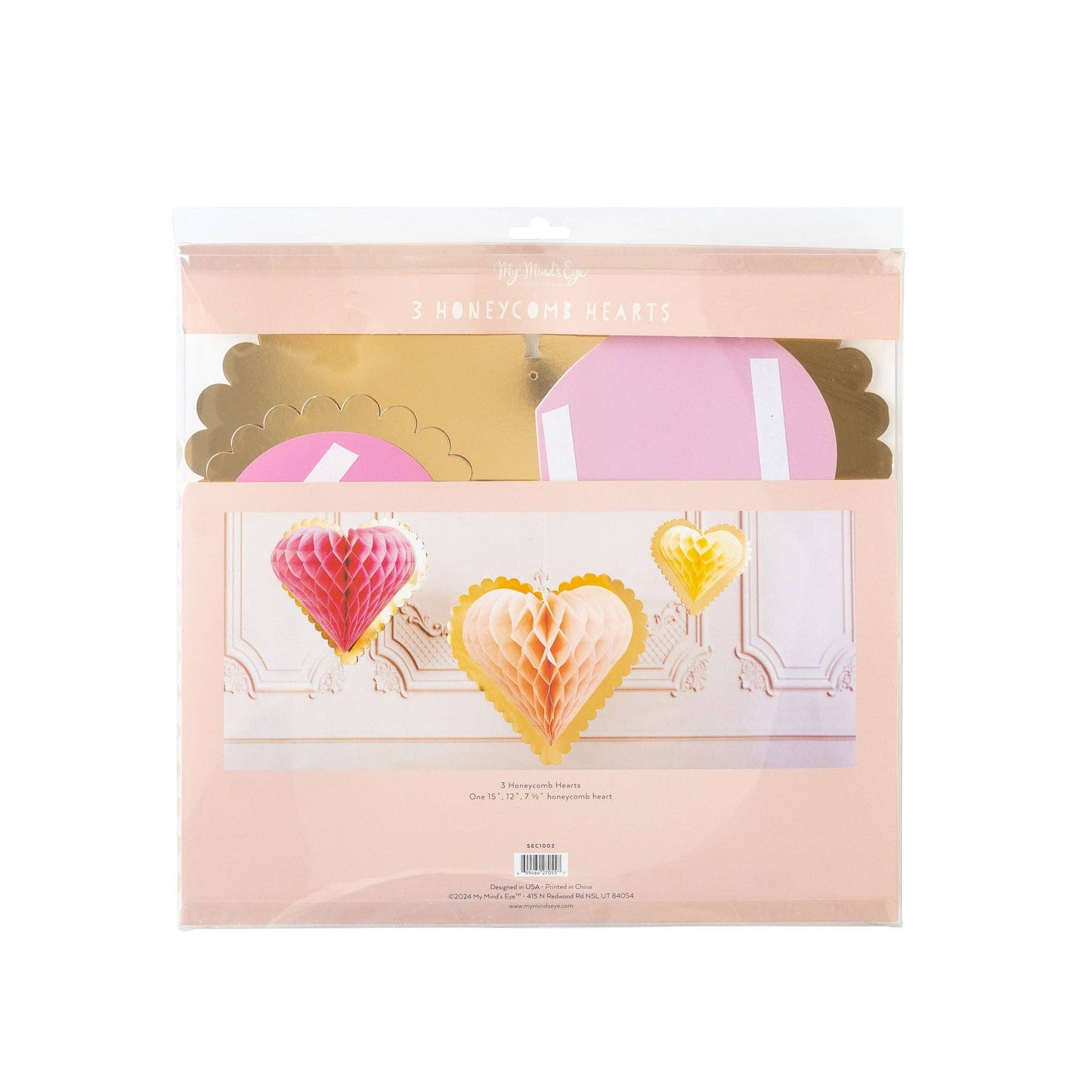 SEC1002 - Secret Admirer Honeycomb Hanging Hearts