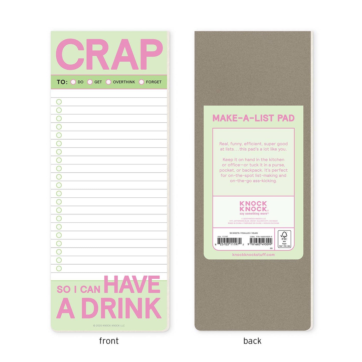 Crap Make-a-List Pad