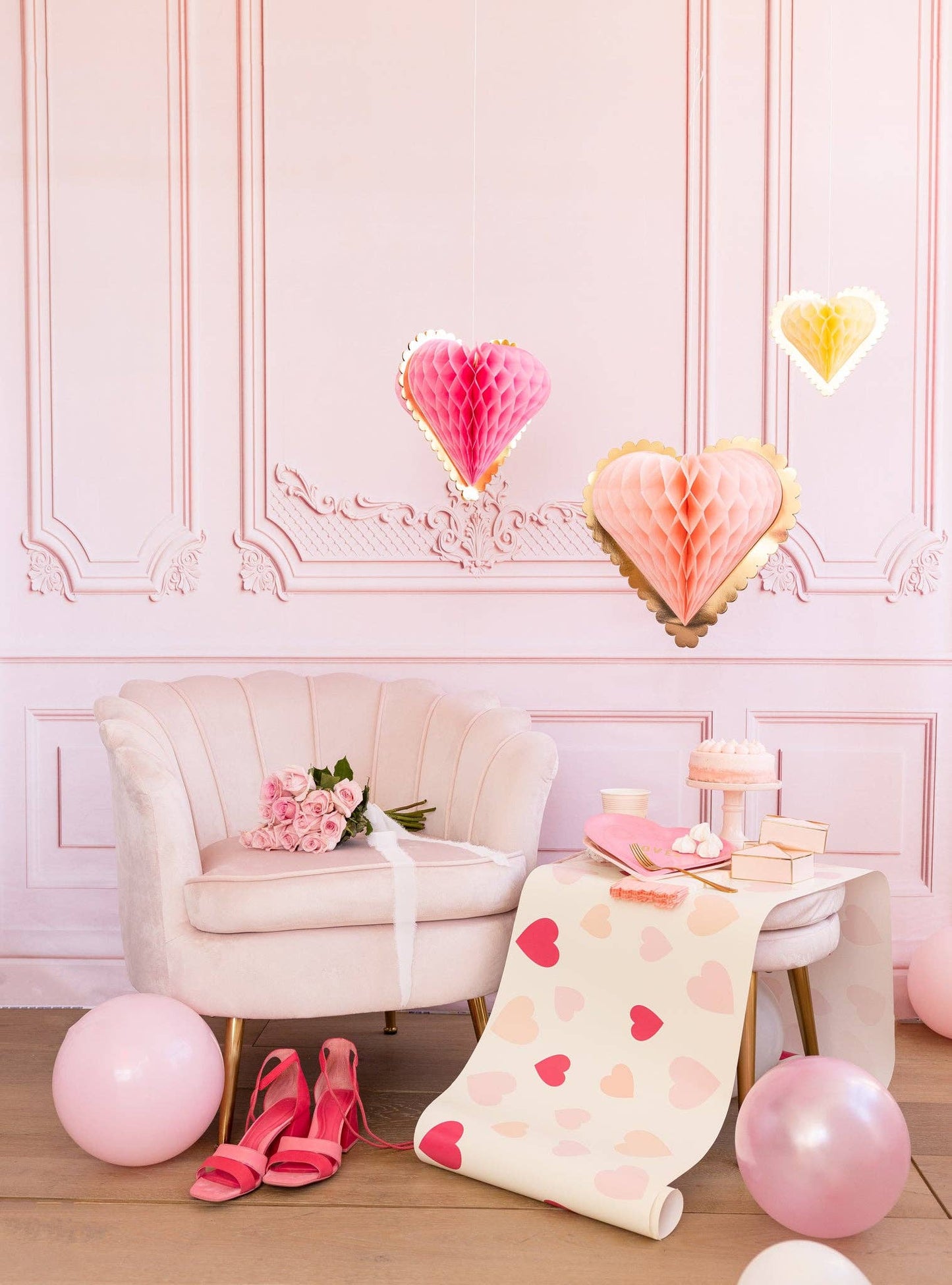 SEC1002 - Secret Admirer Honeycomb Hanging Hearts