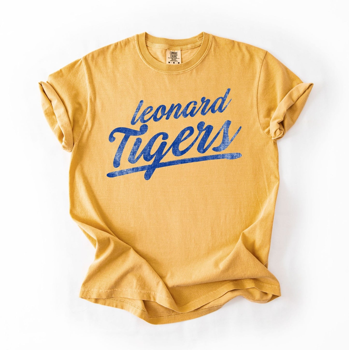 Leonard Tigers -- Retro Script -- Mustard
