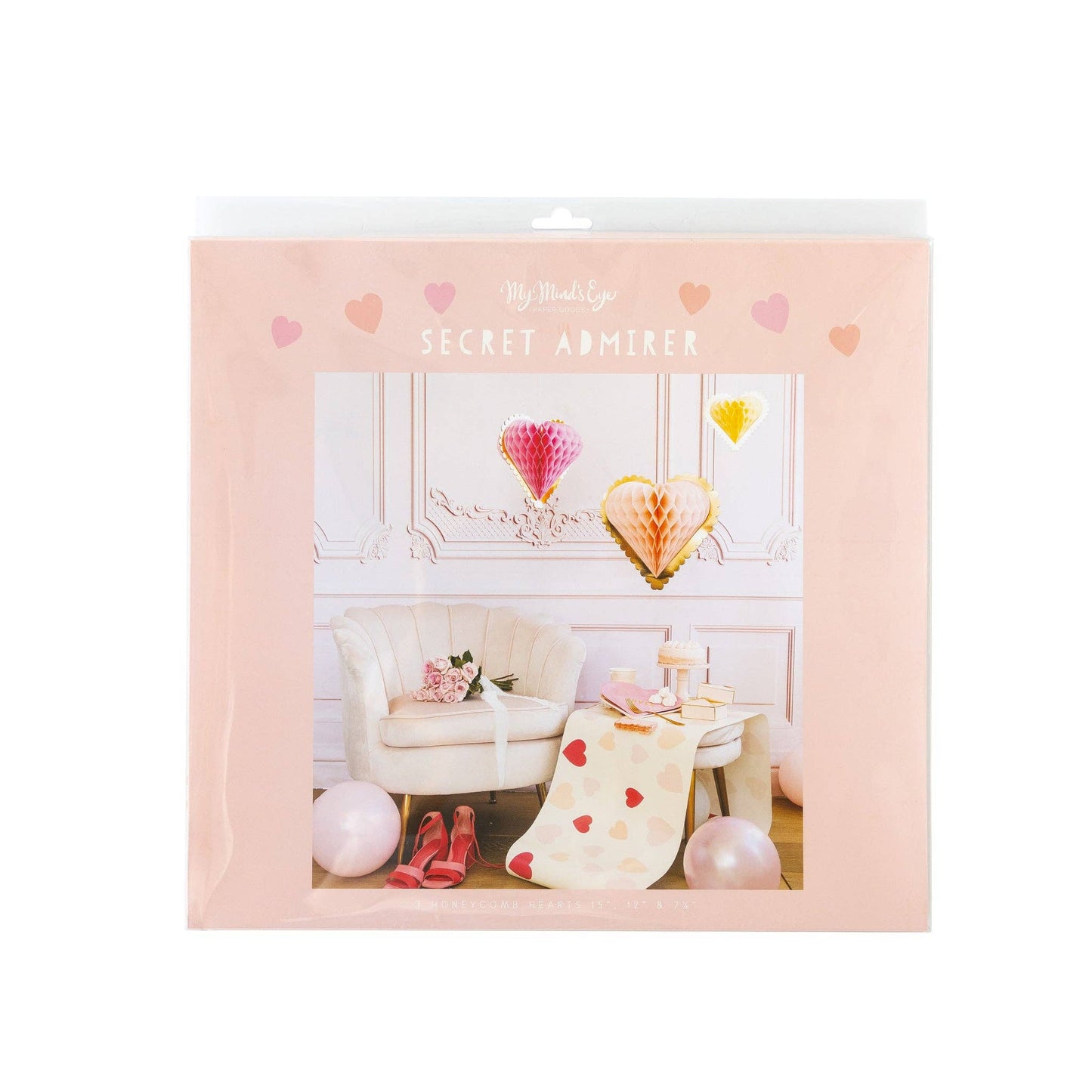 SEC1002 - Secret Admirer Honeycomb Hanging Hearts