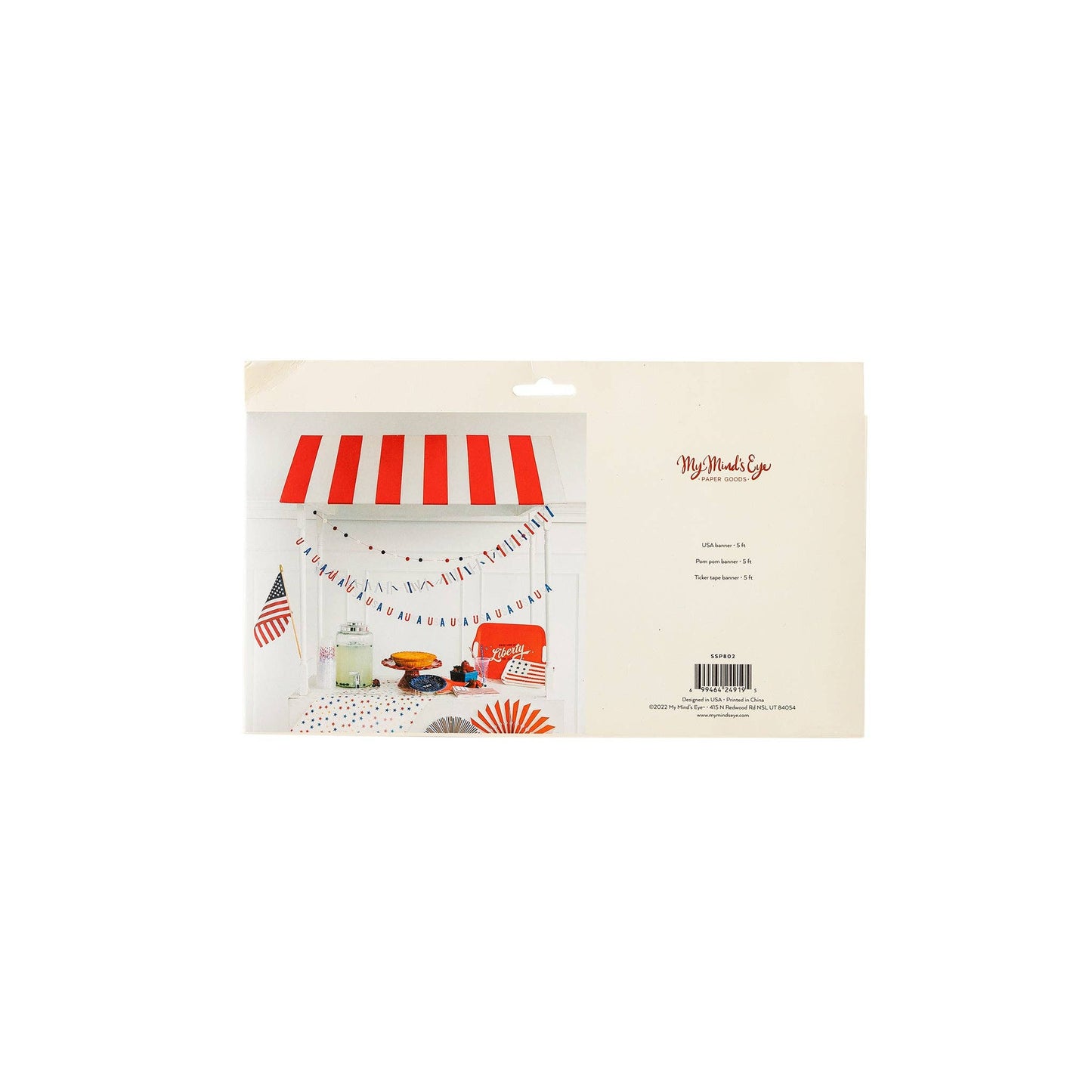 Stars and Stripes Ticker Tape Mini Banner Set
