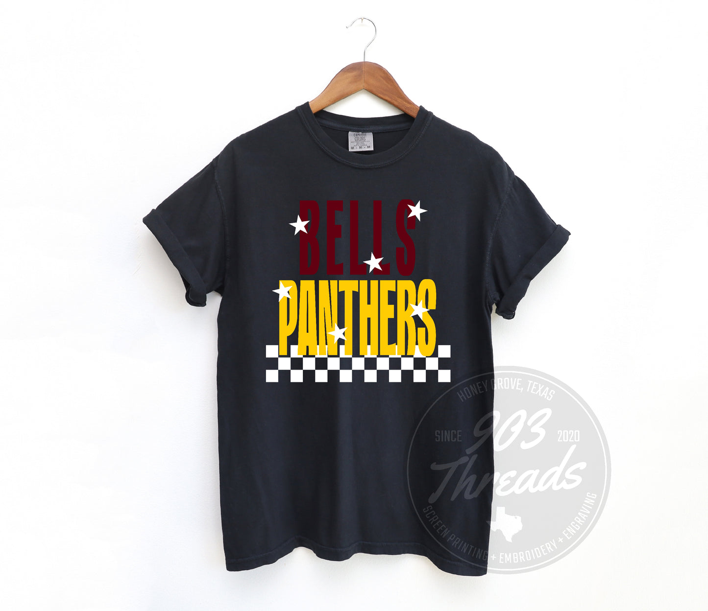 Bells Panthers Starry Check Sweatshirt/Short Sleeve