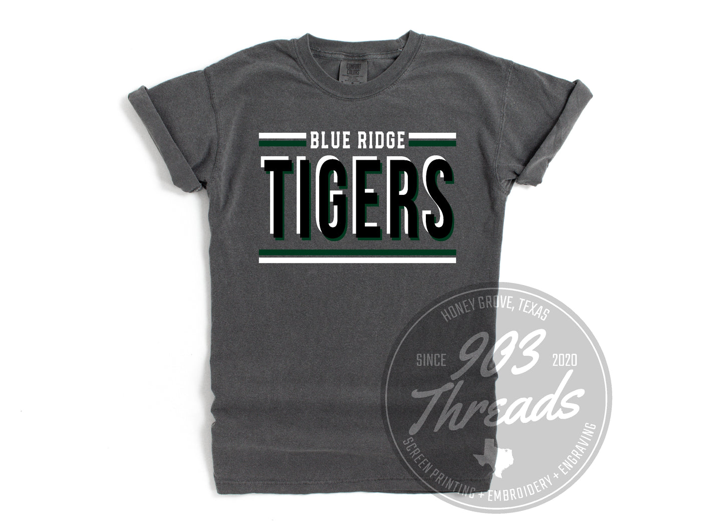 Blue Ridge Tigers Hold That Line Spirit Tee