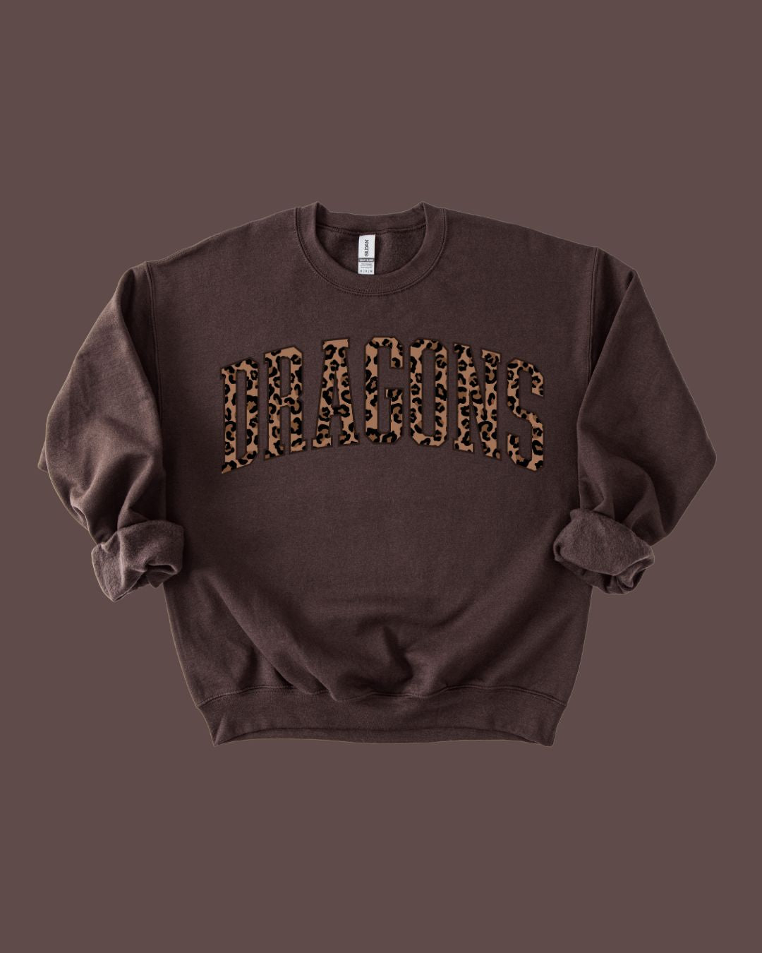 Dragons Leopard Varsity Crewneck