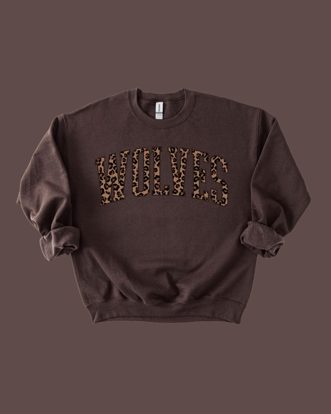 Wolves Leopard Varsity Crewneck