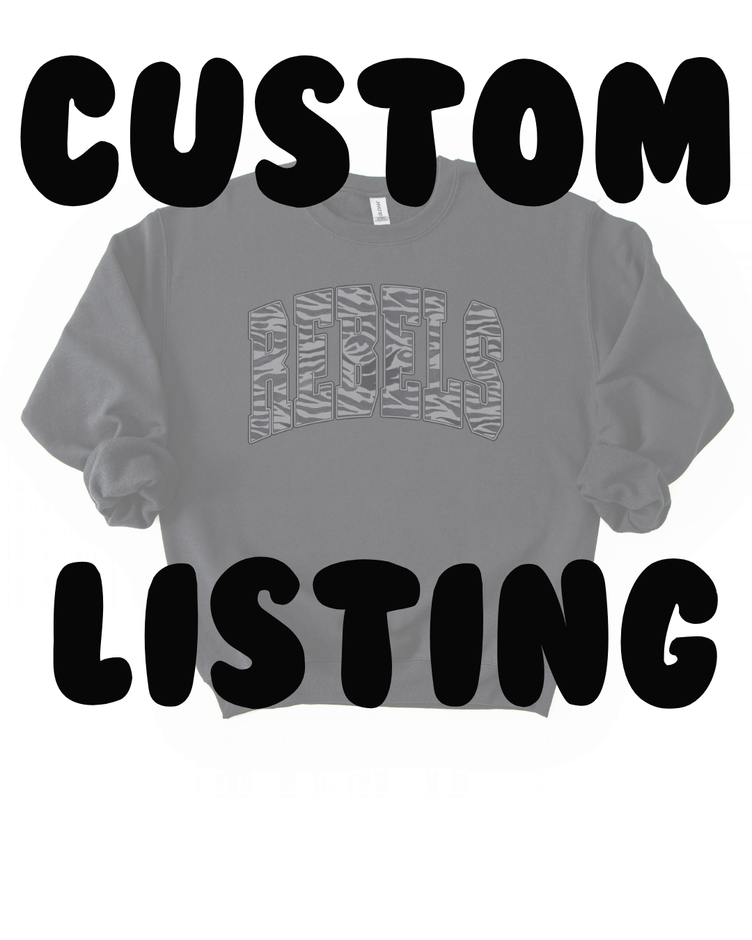 CUSTOM -- Zebra Varsity Sweatshirt