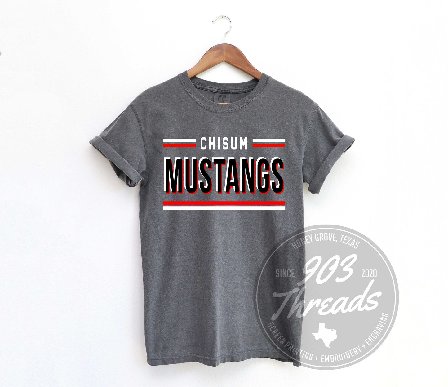 Chisum Mustangs Hold That Line Spirit Tee