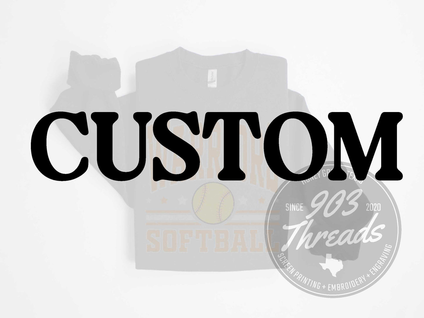 Custom Baseball/Softball Sweatshirt/Short Sleeve