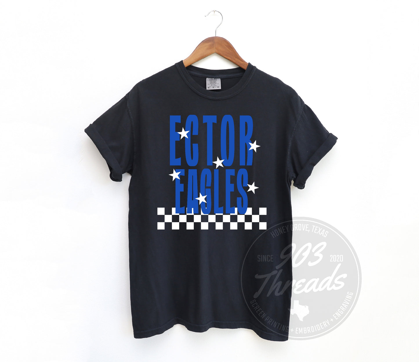 Ector Eagles Starry Check Sweatshirt/Short Sleeve