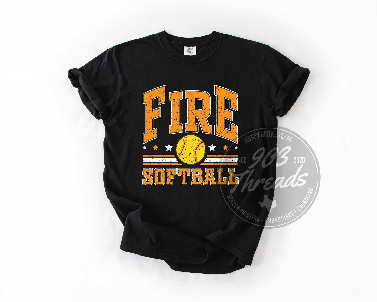Fire Softball Sweatshirt/Short Sleeve