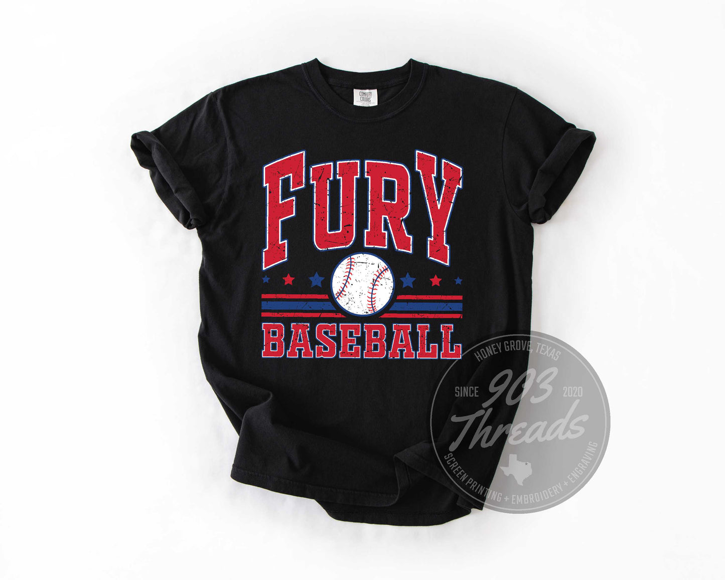 Fannin Fury Baseball Sweatshirt/Short Sleeve