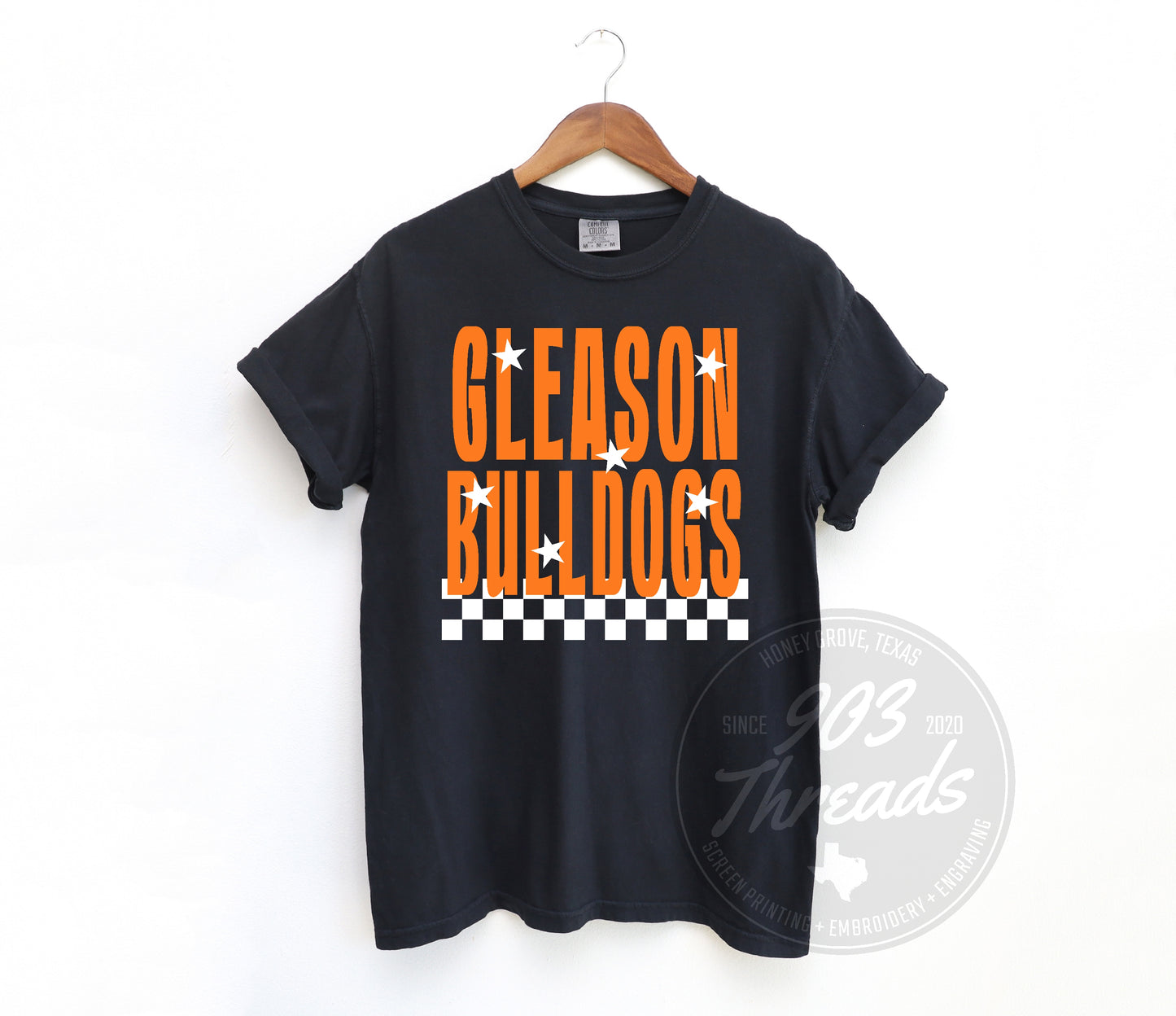 Gleason Bulldogs Starry Check Sweatshirt/Short Sleeve