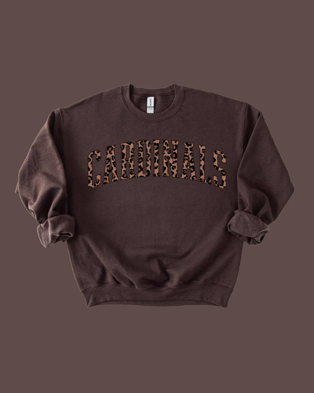 Cardinals Leopard Varsity Crewneck