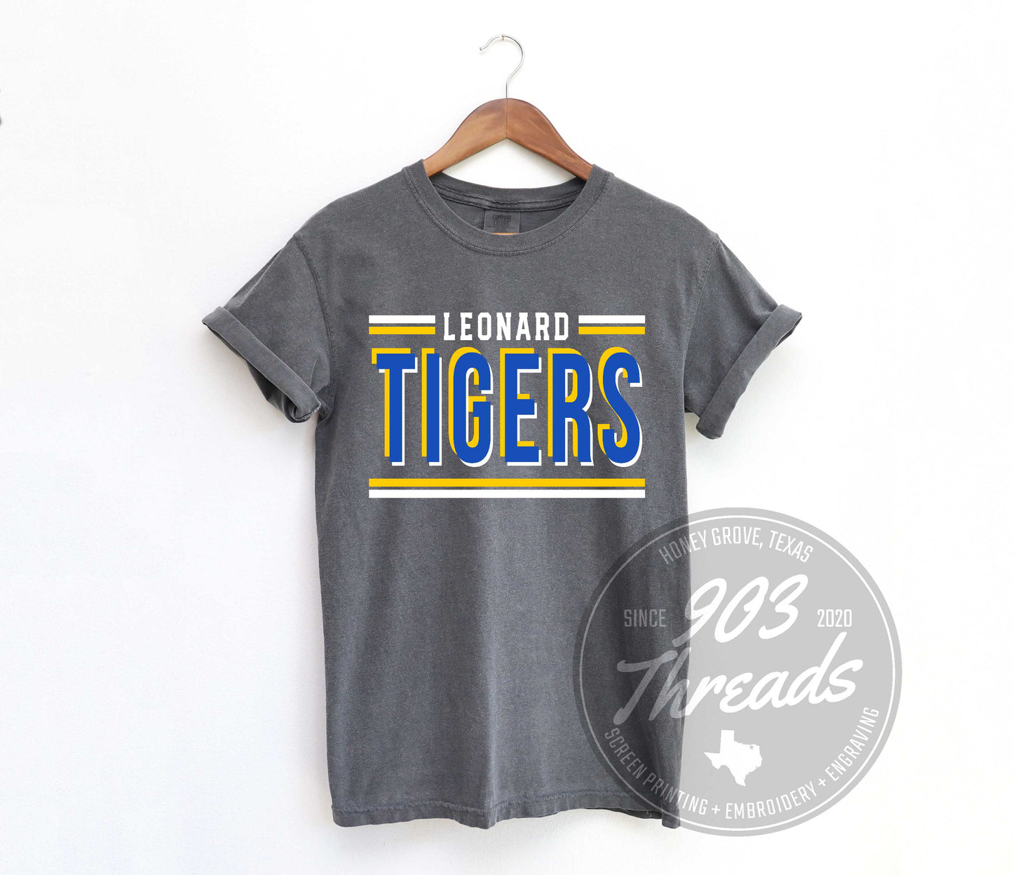 Leonard Tigers Hold That Line Spirit Tee