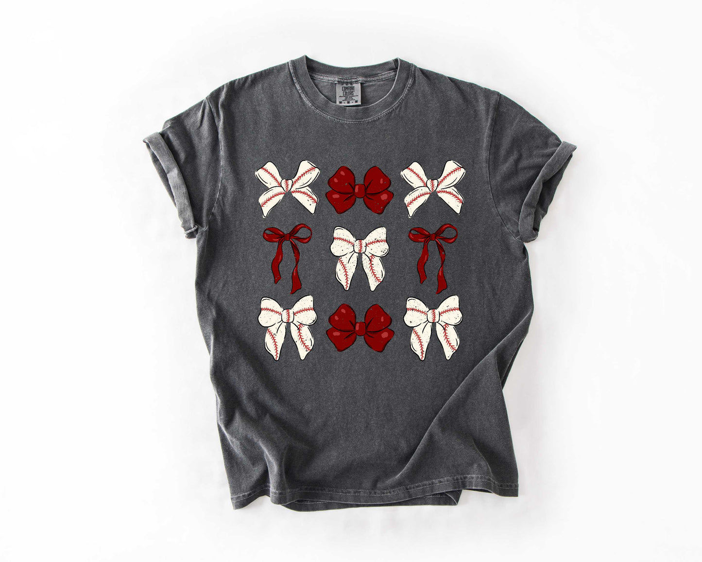 Bases & Bows Baseball Maroon
