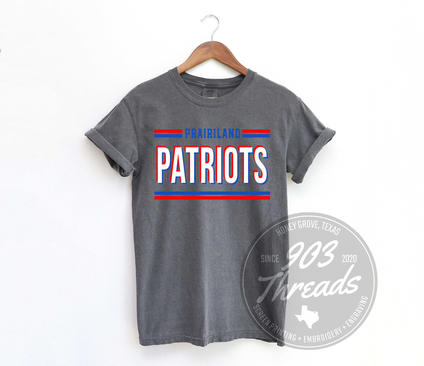 Prairiland Patriots Hold That Line Spirit Tee