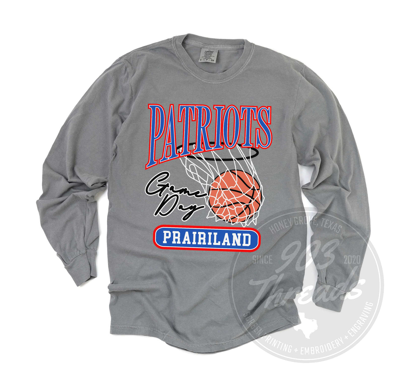 Prairiland Patriots Vintage Basketball Tee