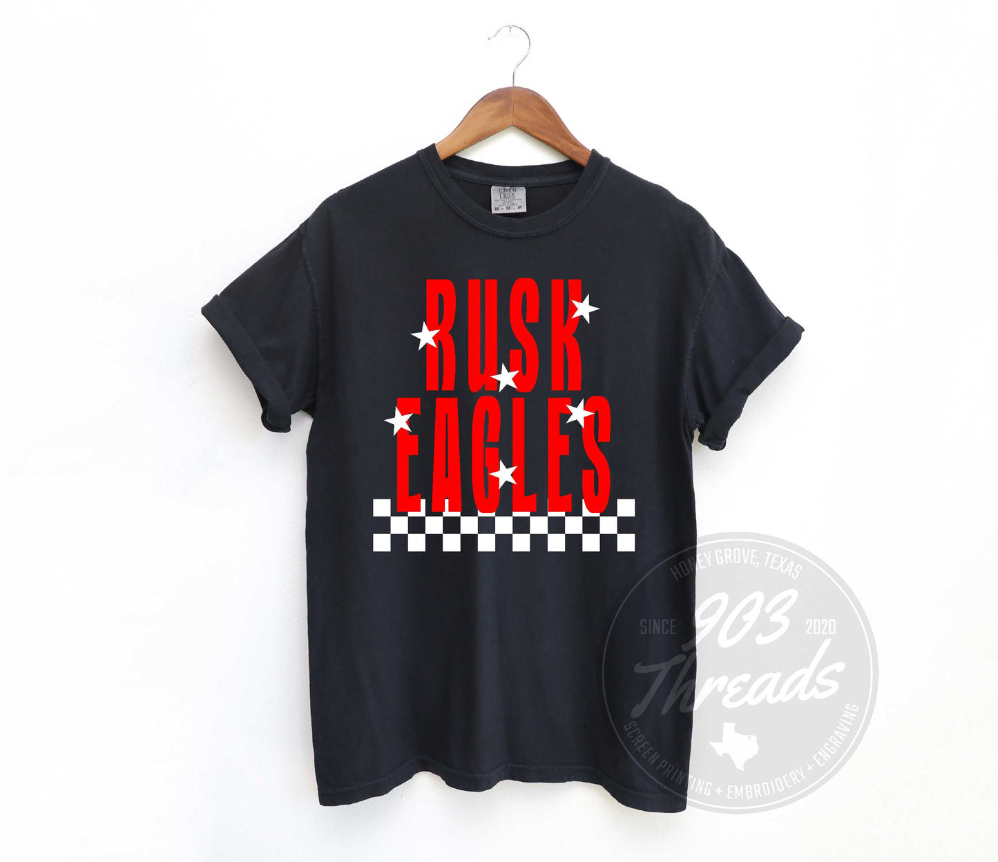 Rusk Eagles Starry Check Sweatshirt/Short Sleeve