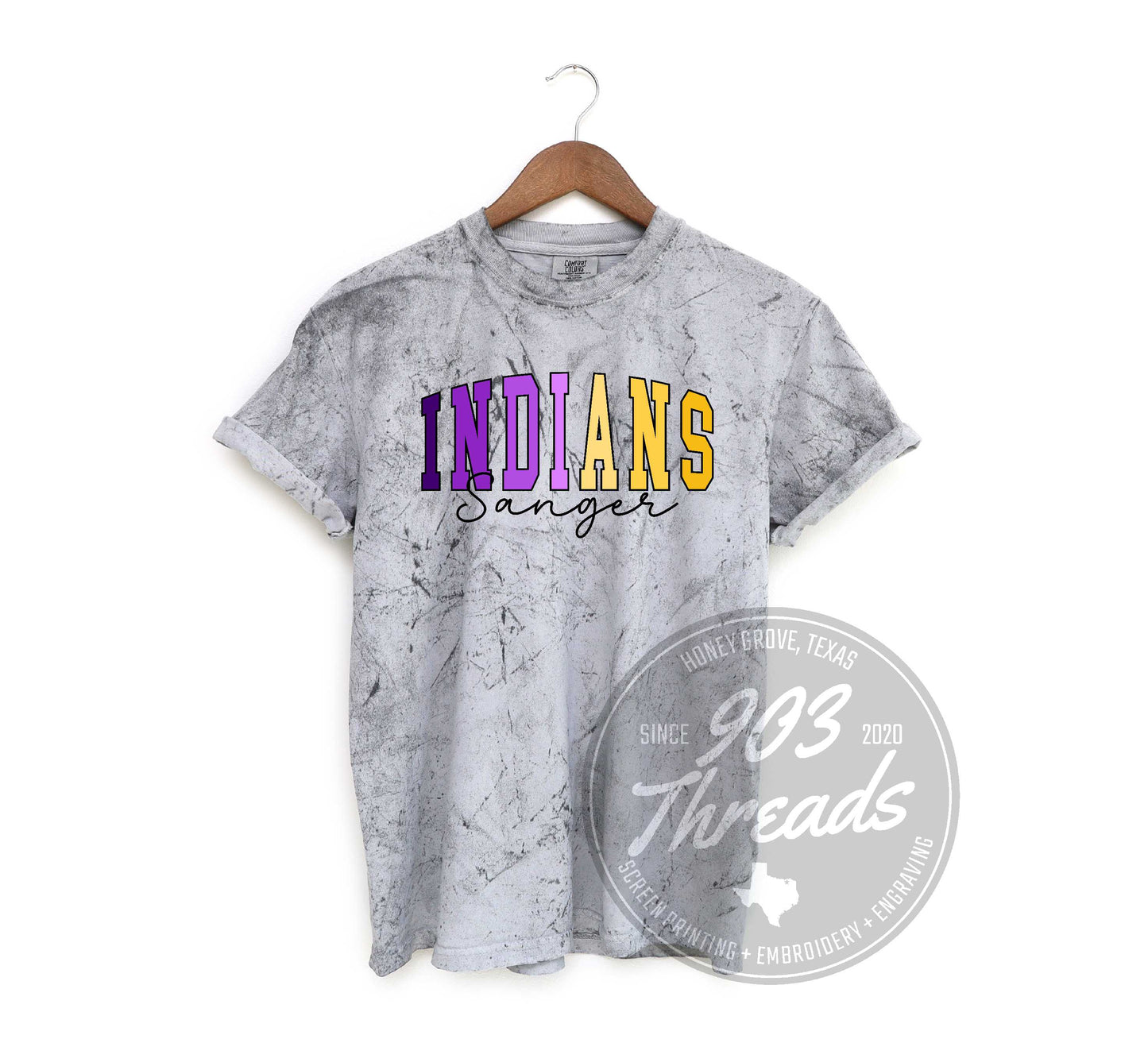 Sanger Indians Shades of Spirit Tee