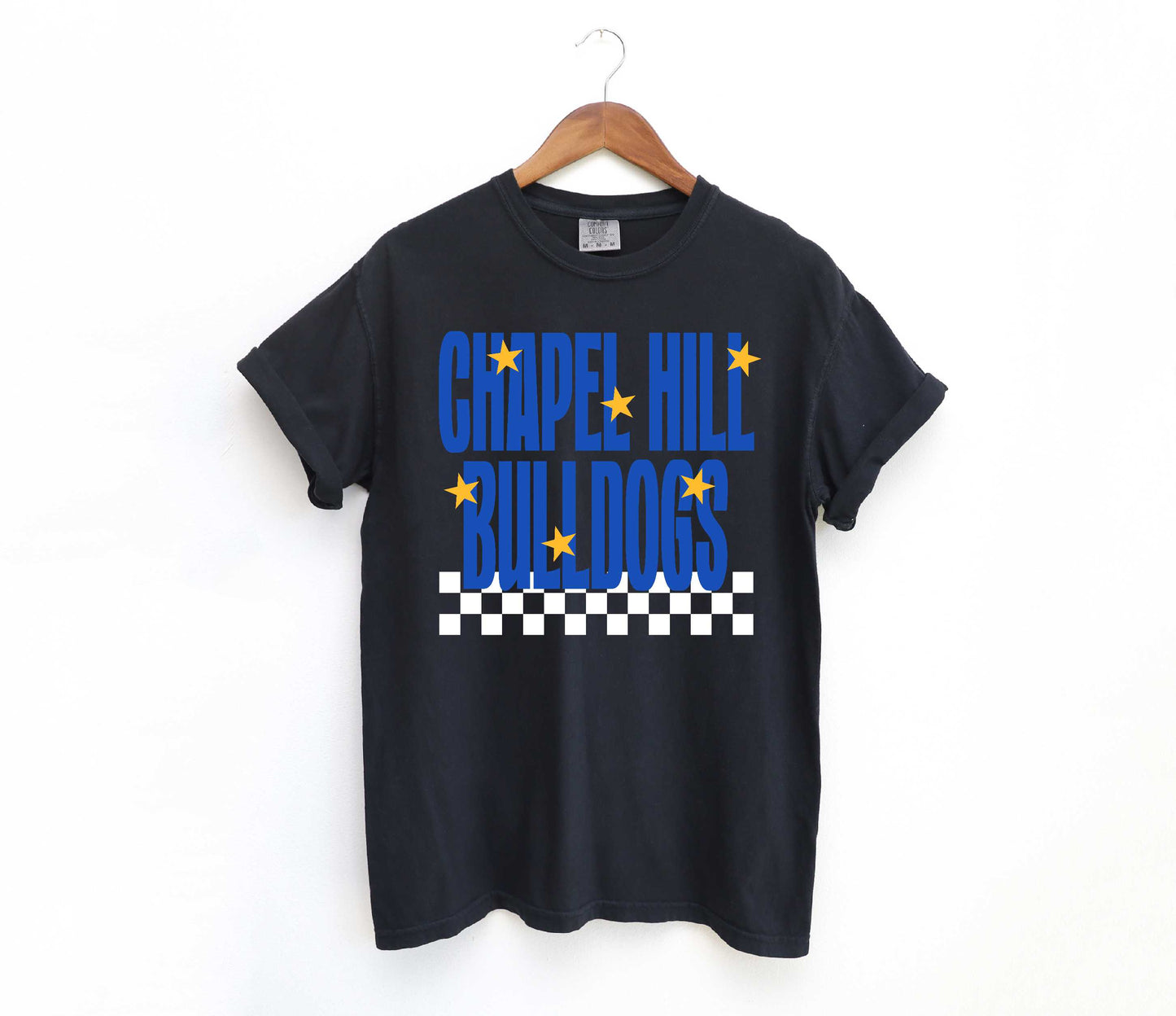 Chapel Hill Bulldogs Starry Check Sweatshirt/Short Sleeve