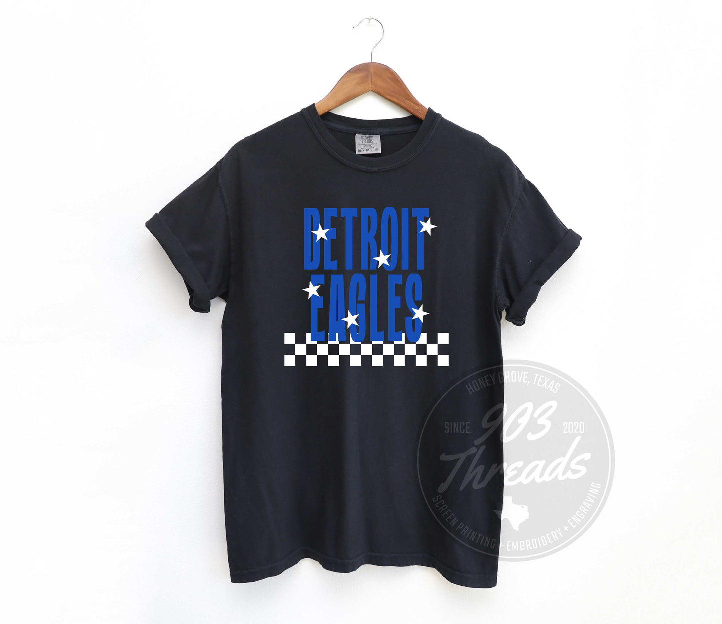 Detroit Eagles Starry Check Sweatshirt/Short Sleeve