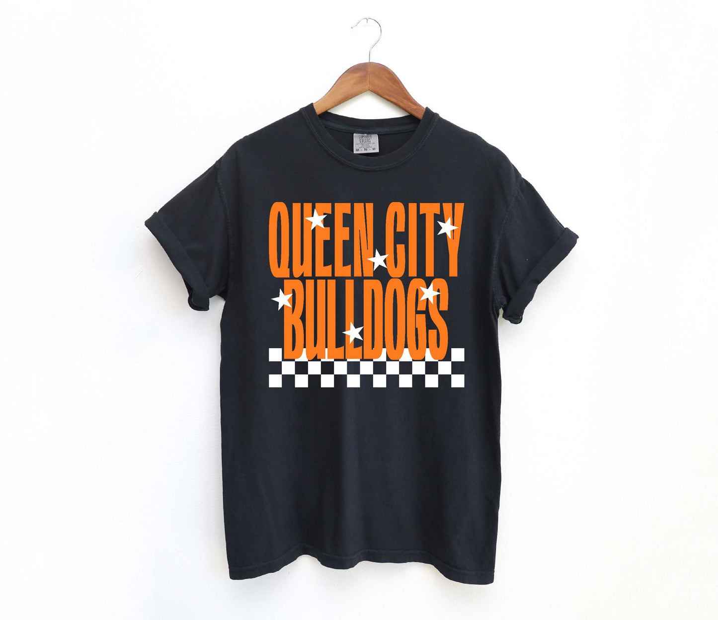 Queen City Bulldogs Starry Check Sweatshirt/Short Sleeve