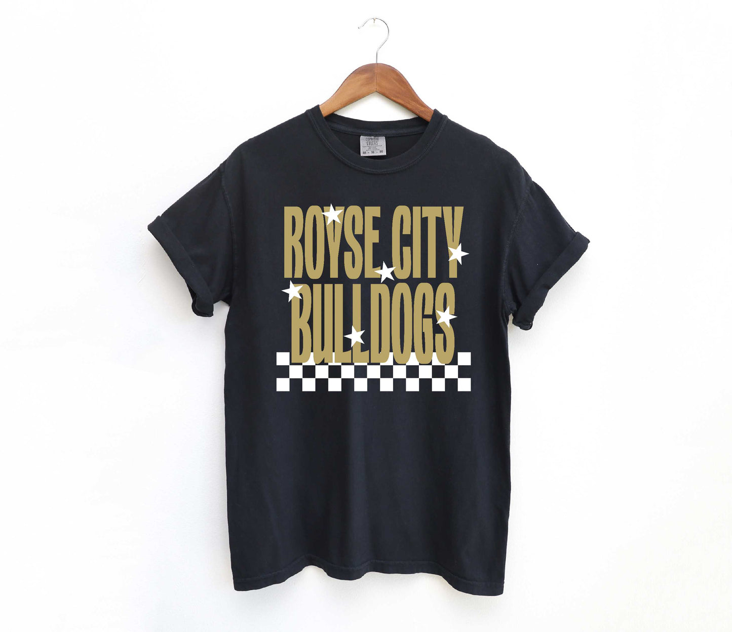 Royse City Bulldogs Starry Check Sweatshirt/Short Sleeve