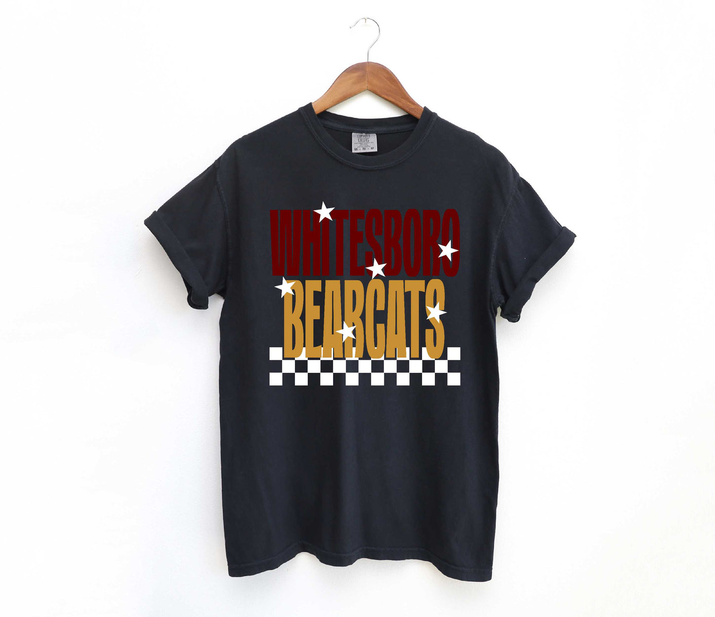 Whitesboro Bearcats Starry Check Sweatshirt/Short Sleeve