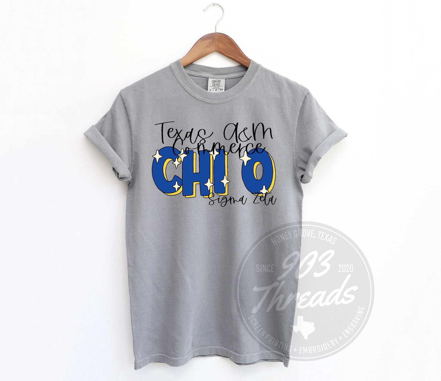 Texas A&M Commerce Chi Os - School Spirit Sparkle