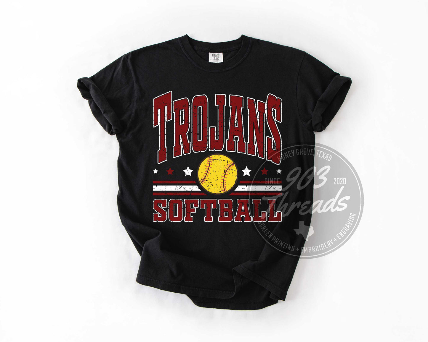 Trojans Softball Sweatshirt/Short Sleeve