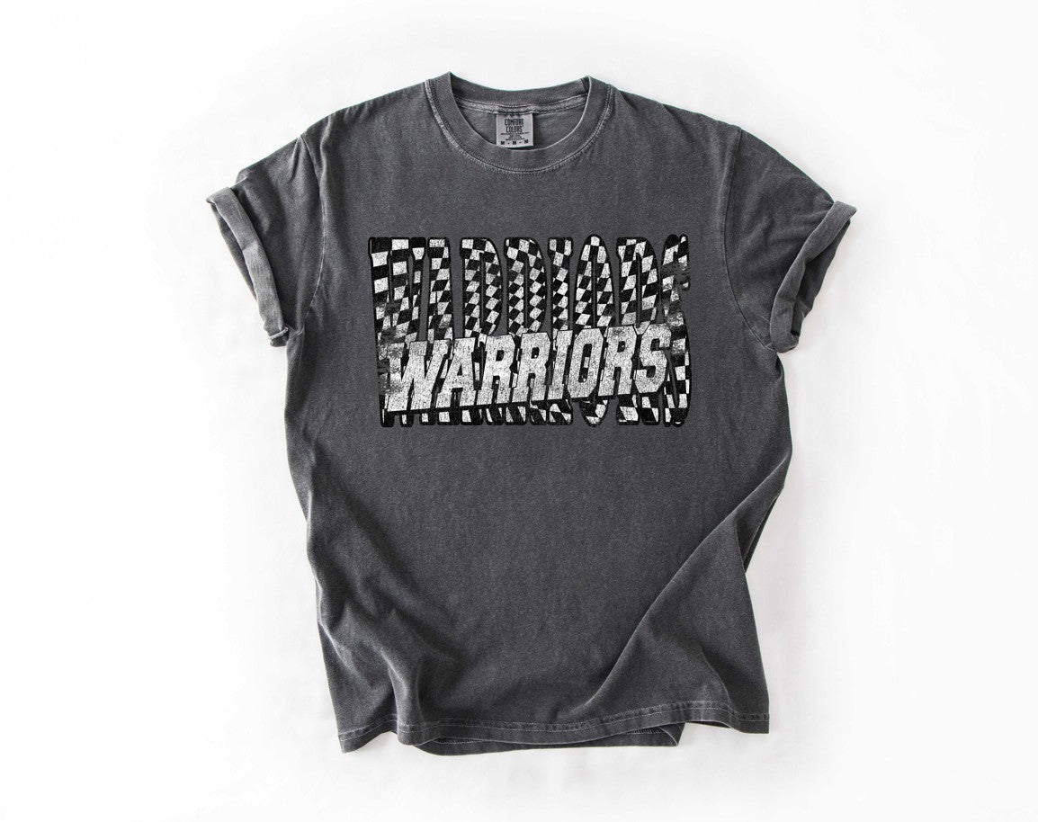 Warriors Rowdy Checkered Varsity