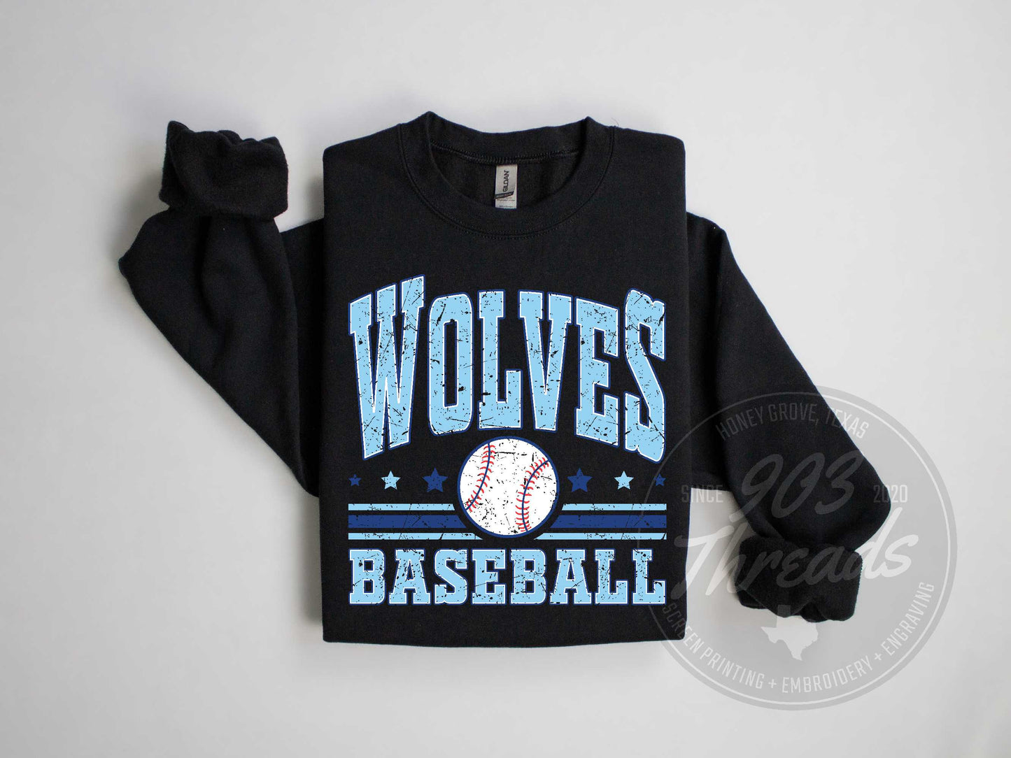Wolves Baseball Sweatshirt/Short Sleeve