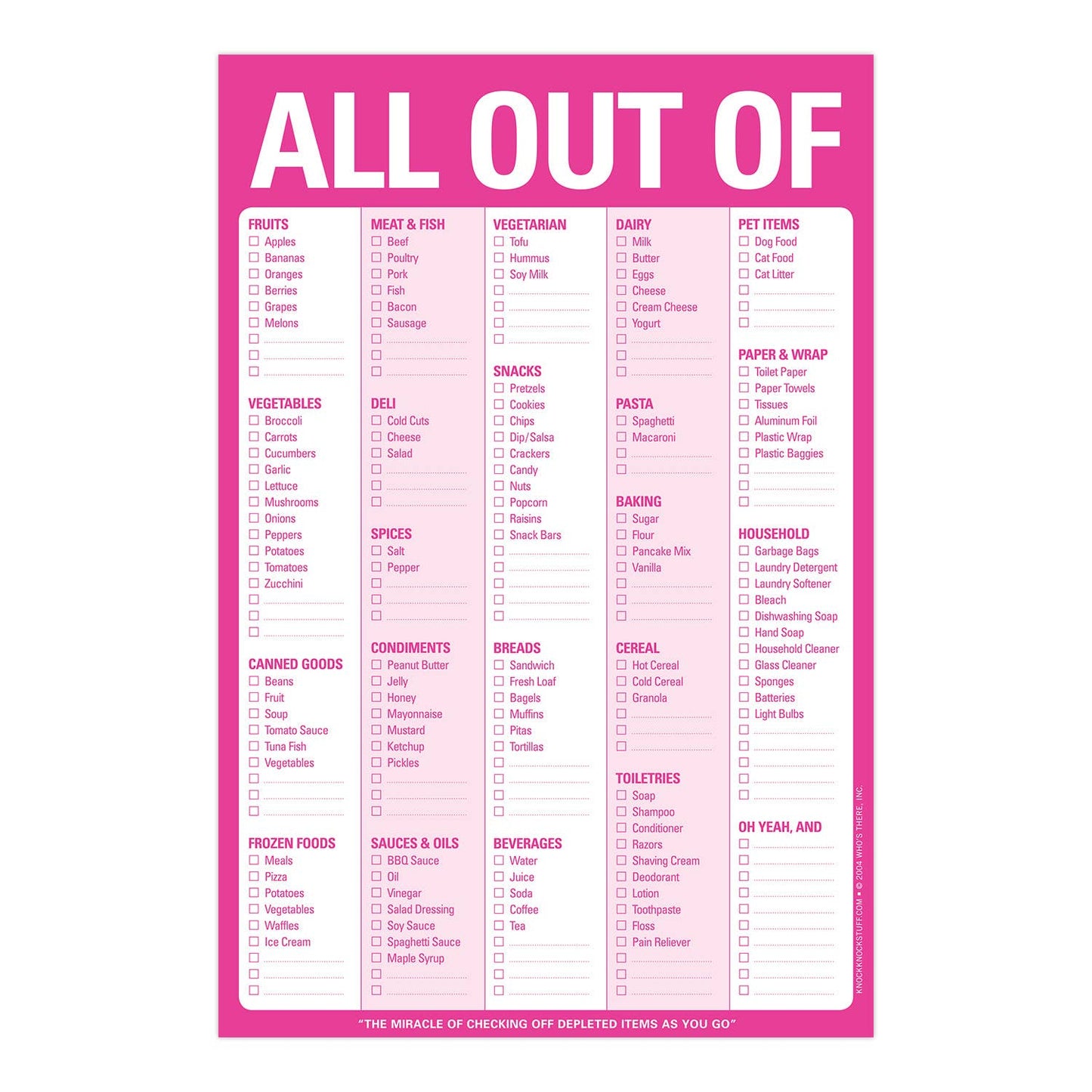 All Out Of Pad® with Magnet (Pink / Original)