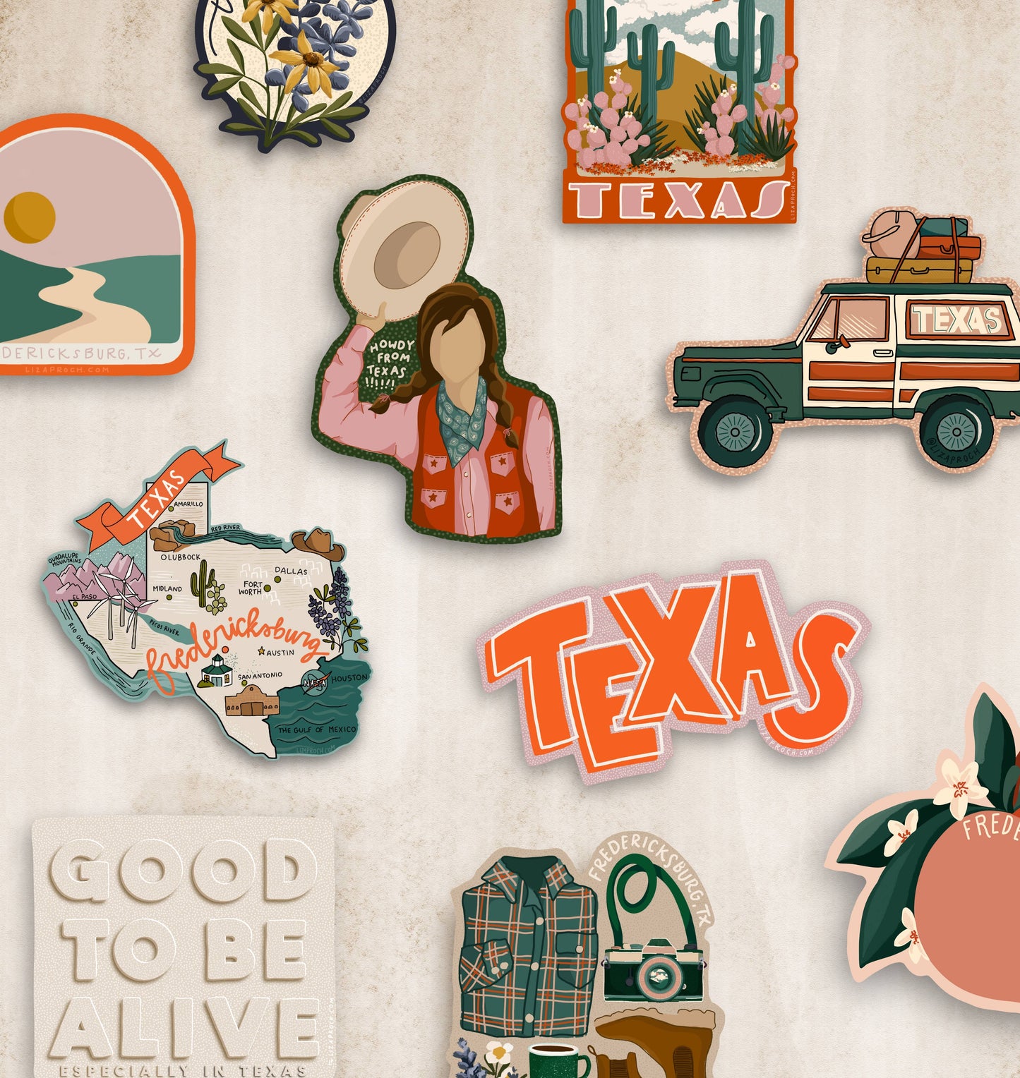 Flowers of Texas Vinyl Sticker