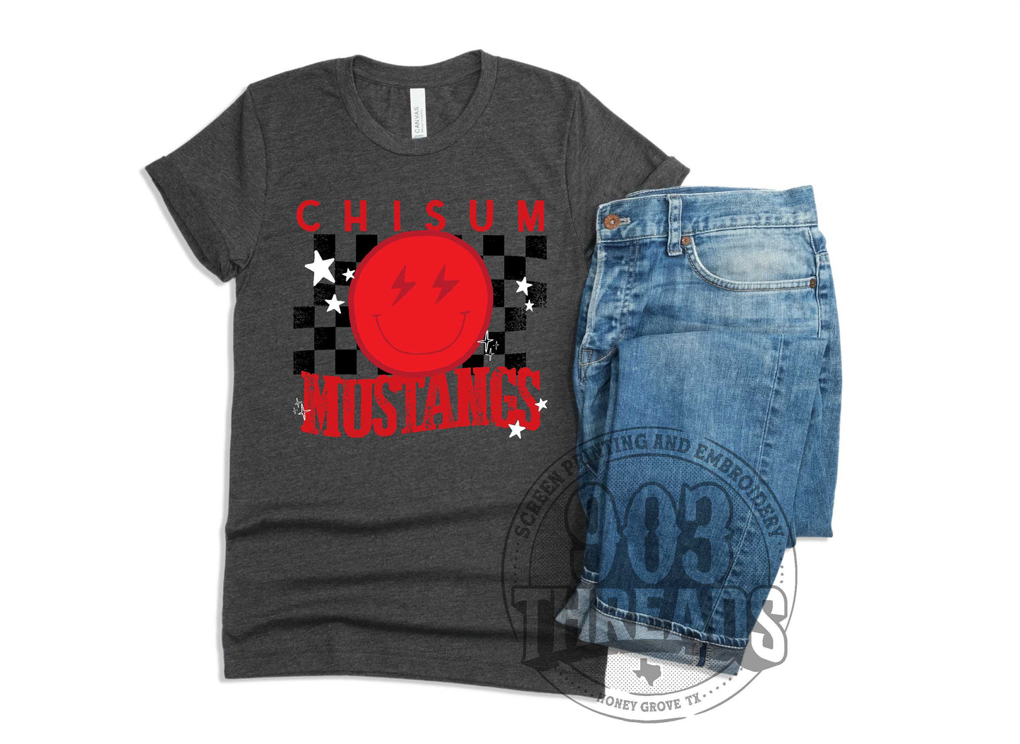 Chisum Mustangs Smiley Check