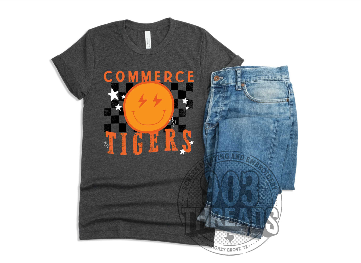 Commerce Tigers Smiley Check