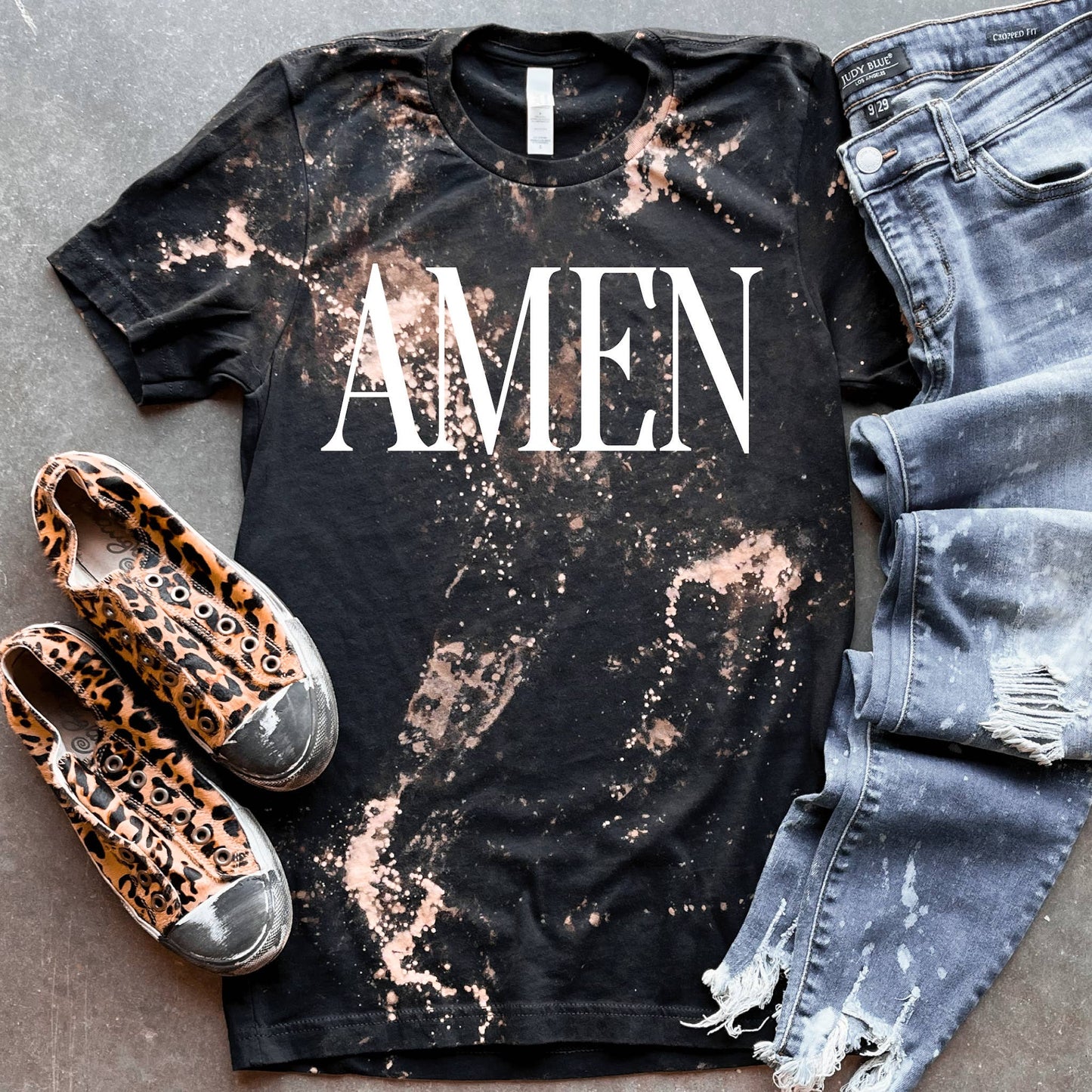 Amen Bleached Graphic Tee