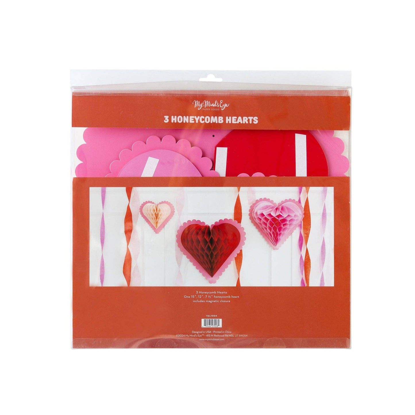 VAL1004 - Heart You Honeycomb Hanging Hearts
