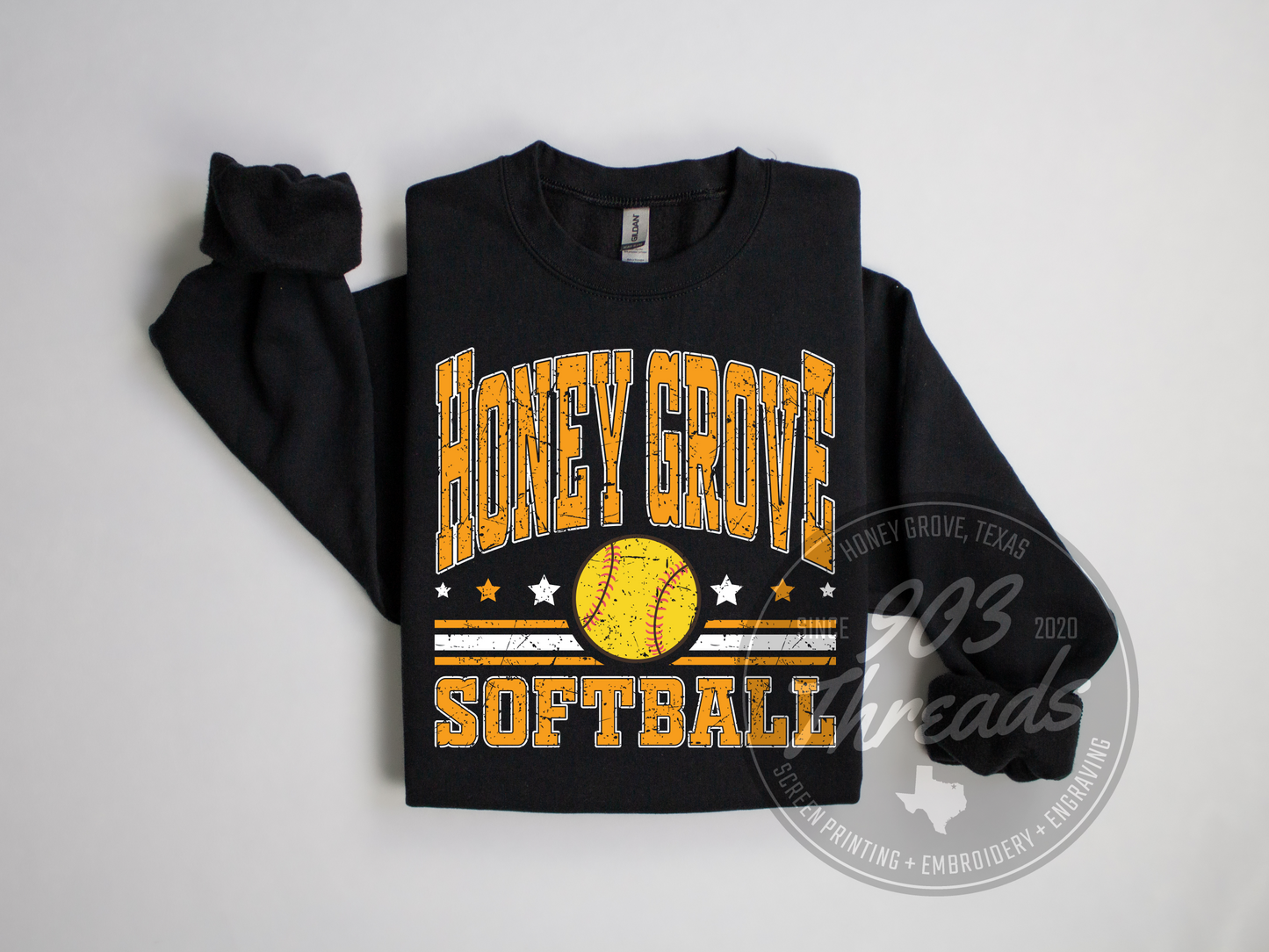 Honey Grove Softball Sweatshirt/Short Sleeve