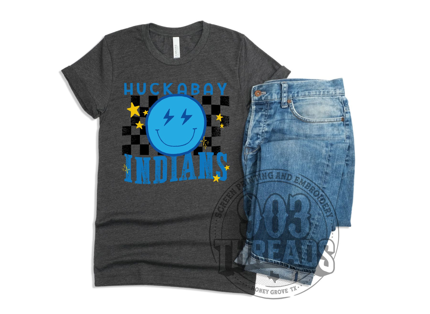 Huckabay Indians Smiley Check