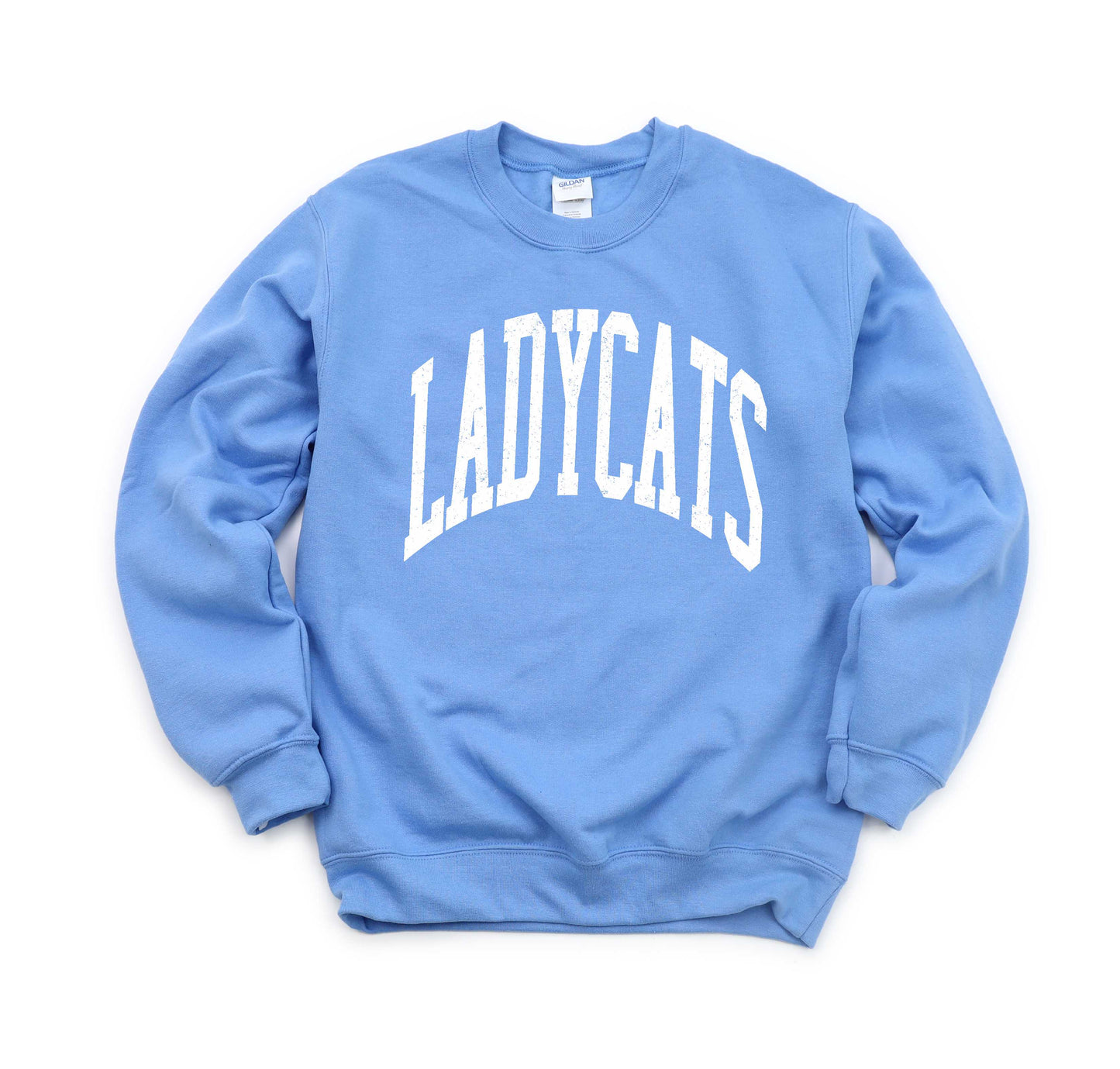 Ladycats (Columbia Blue) -- Distressed Varsity -- $20 Sweatshirt Deal