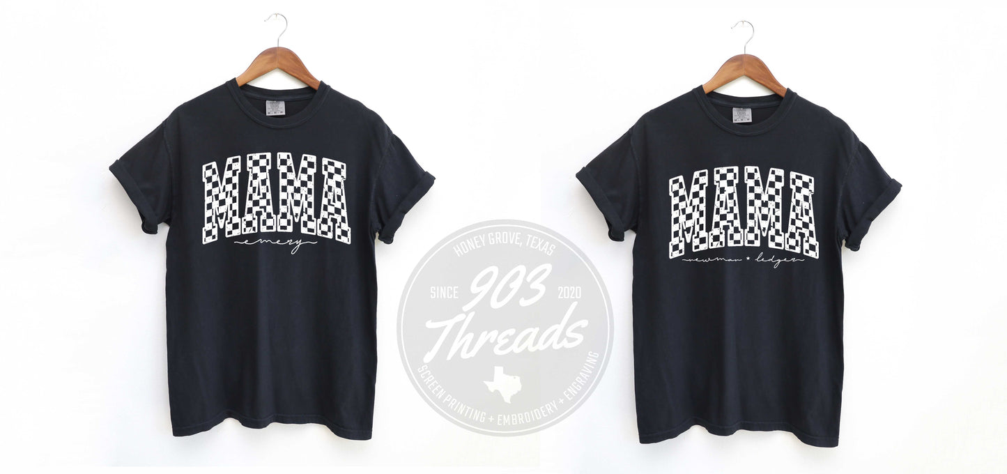 Mama Checkered - Short Sleeve & Sweatshirt Options