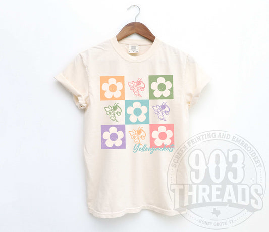 Mineola Yellowjackets - Retro Checkered