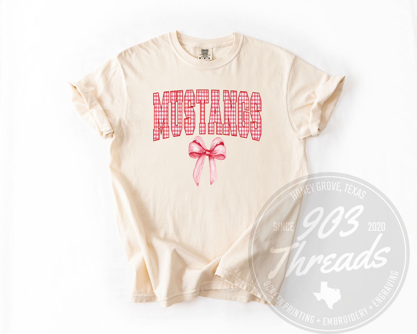 Mustangs Preppy Mascot - Red
