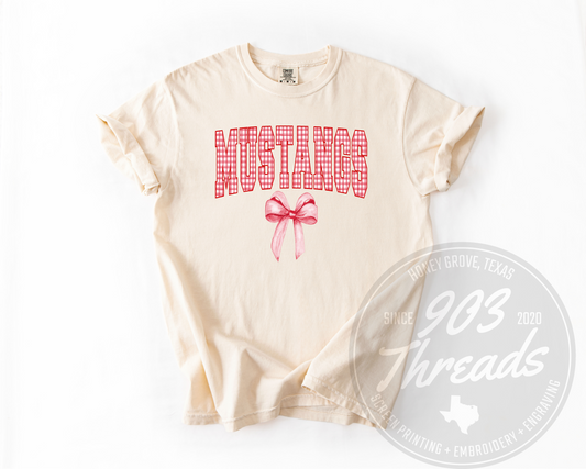 Mustangs Preppy Mascot - Red