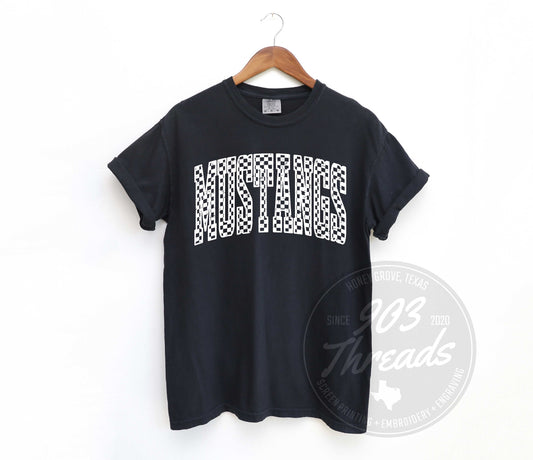 Mustangs - Checkered Varsity - Short Sleeve