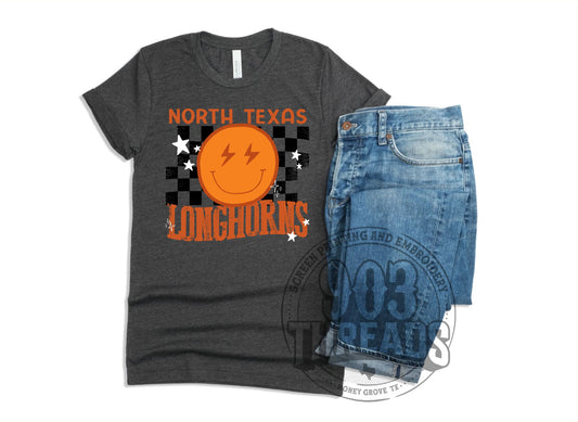 North Texas Longhorns Smiley Check