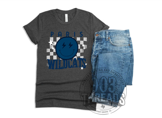 Paris Wildcats Smiley Check