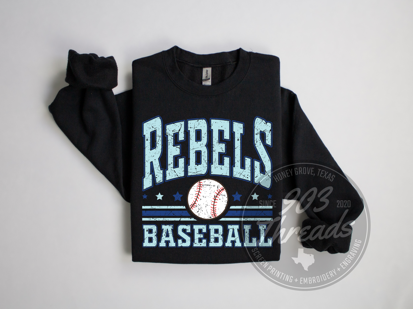 Rebels Baseball Sweatshirt/Short Sleeve